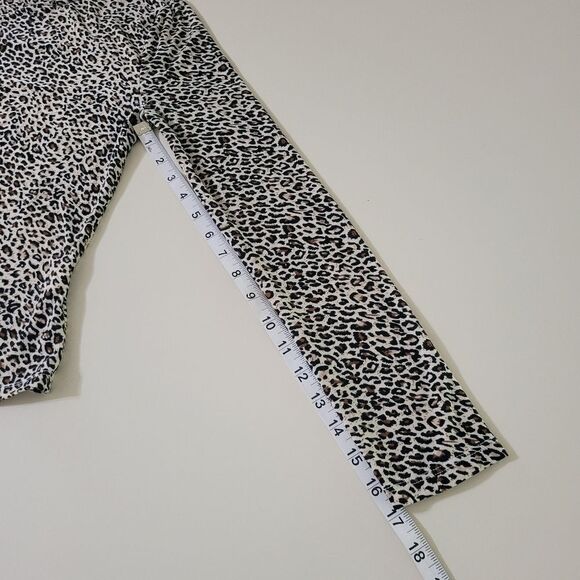 Shein Mock-Neck Leopard Long Sleeve Tee - Picture 10 of 13